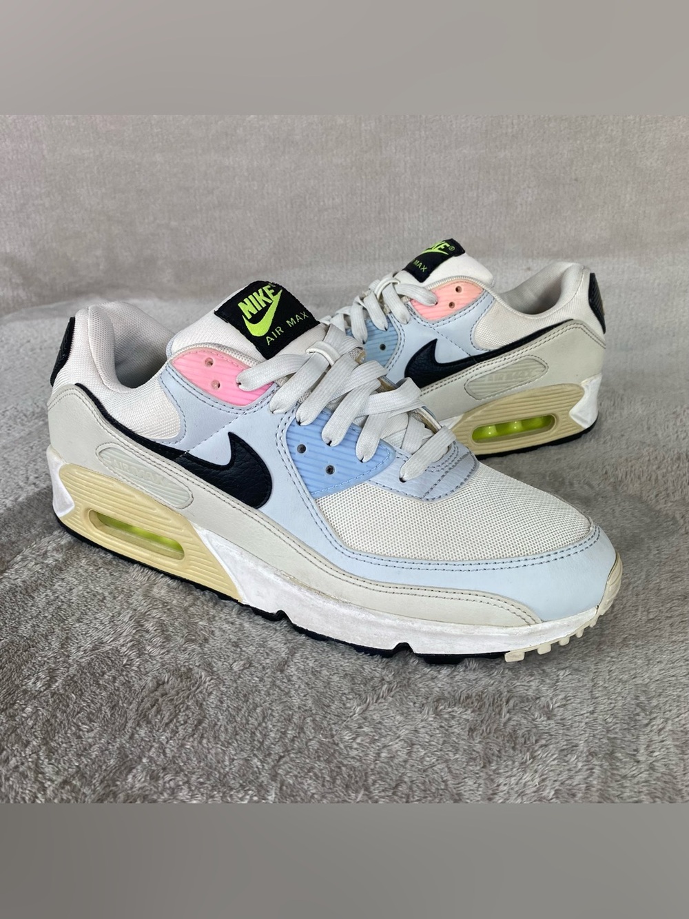 Nike Air Max 90 Women's Sneakers Shoes Size 11 MultiColor Pastel Leather - Picture 3 of 10